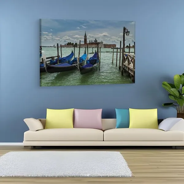 Multicolor_Italy,_Venice,_Grand_Canal,_Gondola,_Wooden_Framed_Canvas_Paintings_|_For_Home_Decor_|_Bedroom,_Living_Room,Wall_Decoration_|_Wall_Art_Painting,_Ct0535,_Size_16_X_24_In