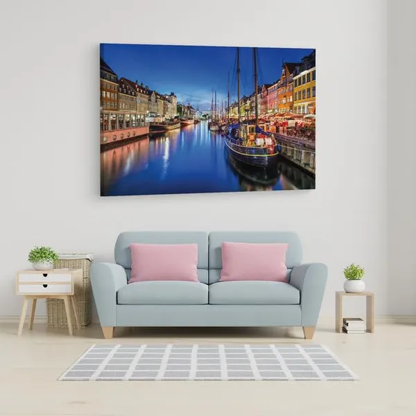 Multicolor_Nyhavn,_Wooden_Framed_Canvas_Paintings_|_For_Home_Decor_|_Bedroom,_Living_Room,Wall_Decoration_|_Wall_Art_Painting,_Ct0537,_Size_16_X_24_In
