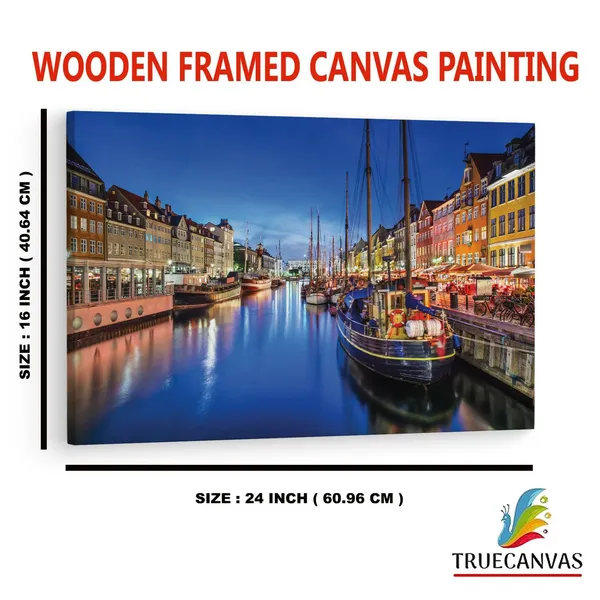 Multicolor_Nyhavn,_Wooden_Framed_Canvas_Paintings_|_For_Home_Decor_|_Bedroom,_Living_Room,Wall_Decoration_|_Wall_Art_Painting,_Ct0537,_Size_16_X_24_In