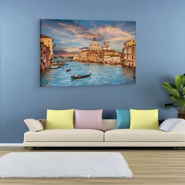 Multicolor_Grand_Canal,_Wooden_Framed_Canvas_Paintings_|_For_Home_Decor_|_Bedroom,_Living_Room,Wall_Decoration_|_Wall_Art_Painting,_Ct0540,_Size_16_X_24_In