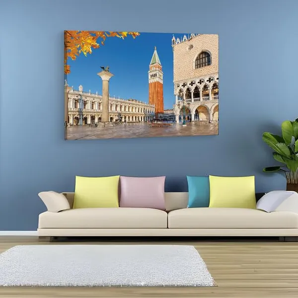 Multicolor_St._Mark'S_Square,_Wooden_Framed_Canvas_Paintings_|_For_Home_Decor_|_Bedroom,_Living_Room,Wall_Decoration_|_Wall_Art_Painting,_Ct0541,_Size_16_X_24_In