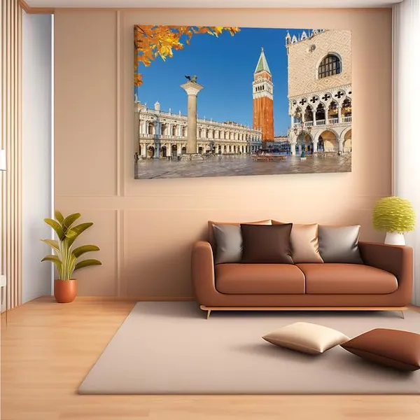 Multicolor_St._Mark'S_Square,_Wooden_Framed_Canvas_Paintings_|_For_Home_Decor_|_Bedroom,_Living_Room,Wall_Decoration_|_Wall_Art_Painting,_Ct0541,_Size_16_X_24_In