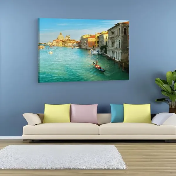 Multicolor_Grand_Canal,_Wooden_Framed_Canvas_Paintings_|_For_Home_Decor_|_Bedroom,_Living_Room,Wall_Decoration_|_Wall_Art_Painting,_Ct0542,_Size_16_X_24_In