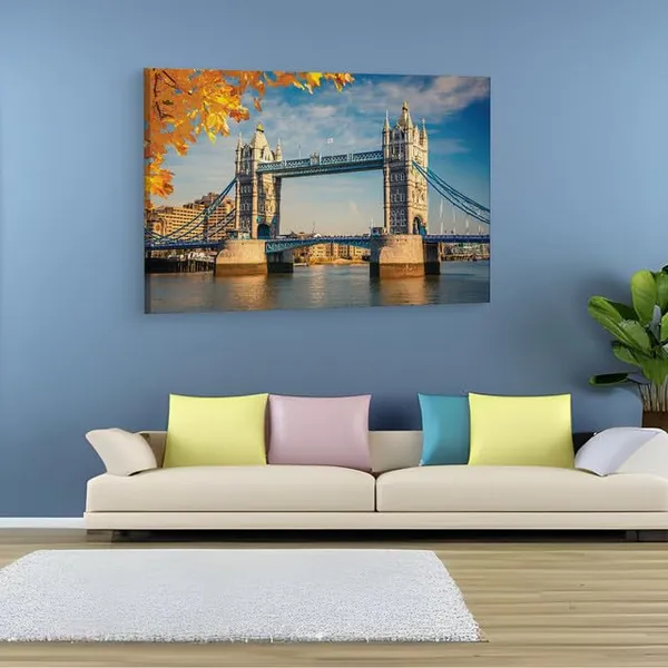 Multicolor_Tower_Bridge,_Wooden_Framed_Canvas_Paintings_|_For_Home_Decor_|_Bedroom,_Living_Room,Wall_Decoration_|_Wall_Art_Painting,_Ct0548,_Size_16_X_24_In