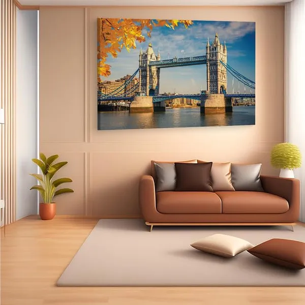 Multicolor_Tower_Bridge,_Wooden_Framed_Canvas_Paintings_|_For_Home_Decor_|_Bedroom,_Living_Room,Wall_Decoration_|_Wall_Art_Painting,_Ct0548,_Size_16_X_24_In