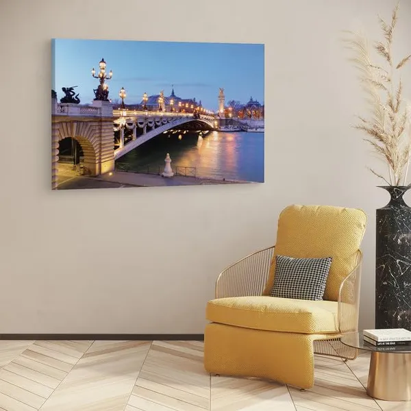 Multicolor_Pont_Alexandre,_Wooden_Framed_Canvas_Paintings_|_For_Home_Decor_|_Bedroom,_Living_Room,Wall_Decoration_|_Wall_Art_Painting,_Ct0549,_Size_16_X_24_In