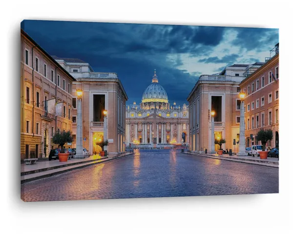 Multicolor_Saint_Peter'S_Square,_Wooden_Framed_Canvas_Paintings_|_For_Home_Decor_|_Bedroom,_Living_Room,Wall_Decoration_|_Wall_Art_Painting,_Ct0552,_Size_16_X_24_In
