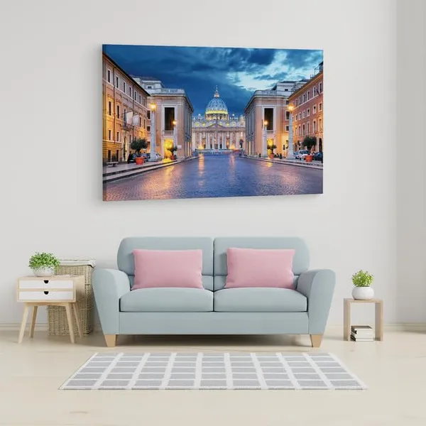 Multicolor_Saint_Peter'S_Square,_Wooden_Framed_Canvas_Paintings_|_For_Home_Decor_|_Bedroom,_Living_Room,Wall_Decoration_|_Wall_Art_Painting,_Ct0552,_Size_16_X_24_In