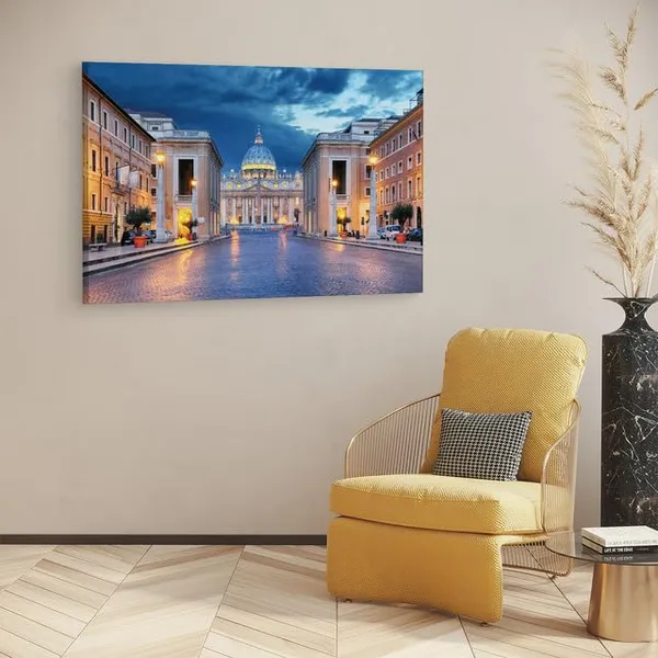 Multicolor_Saint_Peter'S_Square,_Wooden_Framed_Canvas_Paintings_|_For_Home_Decor_|_Bedroom,_Living_Room,Wall_Decoration_|_Wall_Art_Painting,_Ct0552,_Size_16_X_24_In