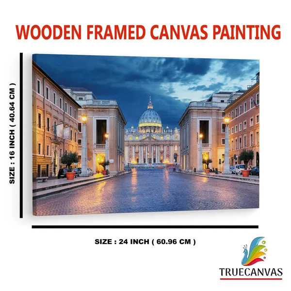 Multicolor_Saint_Peter'S_Square,_Wooden_Framed_Canvas_Paintings_|_For_Home_Decor_|_Bedroom,_Living_Room,Wall_Decoration_|_Wall_Art_Painting,_Ct0552,_Size_16_X_24_In