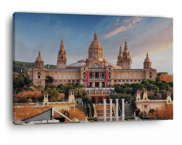 Multicolor_Museu_Nacional_D'Art_De_Catalunya,_Wooden_Framed_Canvas_Paintings_|_For_Home_Decor_|_Bedroom,_Living_Room,Wall_Decoration_|_Wall_Art_Painting,_Ct0553,_Size_16_X_24_In