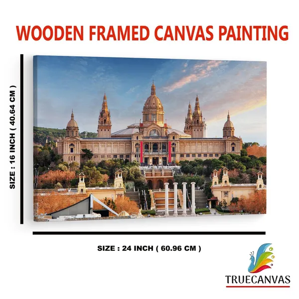 Multicolor_Museu_Nacional_D'Art_De_Catalunya,_Wooden_Framed_Canvas_Paintings_|_For_Home_Decor_|_Bedroom,_Living_Room,Wall_Decoration_|_Wall_Art_Painting,_Ct0553,_Size_16_X_24_In