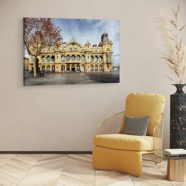 Multicolor_Junta_D'Obres_Del_Port,_Wooden_Framed_Canvas_Paintings_|_For_Home_Decor_|_Bedroom,_Living_Room,Wall_Decoration_|_Wall_Art_Painting,_Ct0557,_Size_16_X_24_In