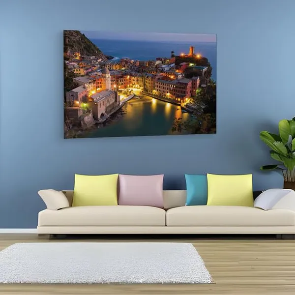 Multicolor_Cinque_Terre_National_Park,_Wooden_Framed_Canvas_Paintings_|_For_Home_Decor_|_Bedroom,_Living_Room,Wall_Decoration_|_Wall_Art_Painting,_Ct0559,_Size_16_X_24_In