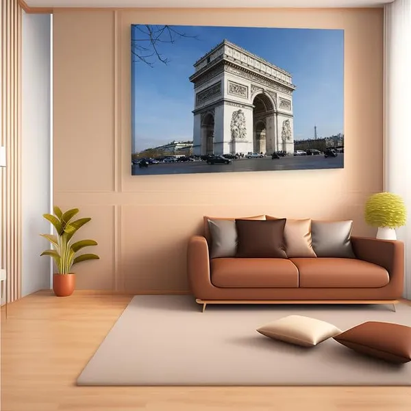 Multicolor_Arc_De_Triomphe,_Wooden_Framed_Canvas_Paintings_|_For_Home_Decor_|_Bedroom,_Living_Room,Wall_Decoration_|_Wall_Art_Painting,_Ct0561,_Size_16_X_24_In