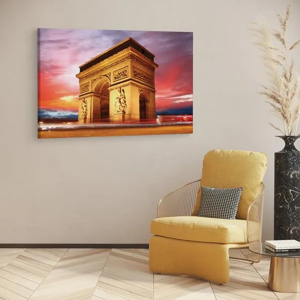 Multicolor_Arc_De_Triomphe,_Wooden_Framed_Canvas_Paintings_|_For_Home_Decor_|_Bedroom,_Living_Room,Wall_Decoration_|_Wall_Art_Painting,_Ct0562,_Size_16_X_24_In