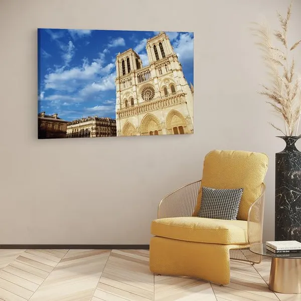 Multicolor_Cath?Drale_Notre-Dame_De_Paris,_Wooden_Framed_Canvas_Paitings_|_For_Home_Decor_|_Bedroom,_Living_Room,Wall_Decoration_|_Wall_Art_Painting,_Ct0563,_Size_16_X_24_In