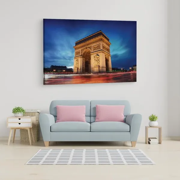Multicolor_Arc_De_Triomphe,_Wooden_Framed_Canvas_Paintings_|_For_Home_Decor_|_Bedroom,_Living_Room,Wall_Decoration_|_Wall_Art_Painting,_Ct0566,_Size_16_X_24_In