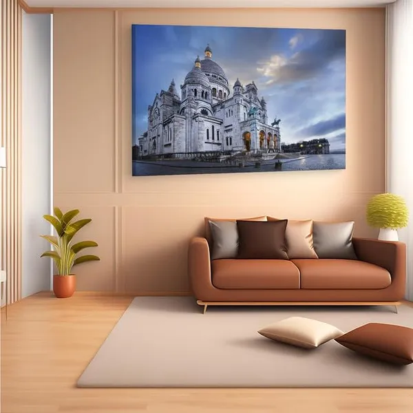 Multicolor_The_Basilica_Of_The_Sacred_Heart_Of_Paris,_Wooden_Framed_Canvas_Paintings_|_For_Home_Decor_|_Bedroom,_Living_Room,Wall_Decoration_|_Wall_Art_Painting,_Ct0573,_Size_16_X_24_In