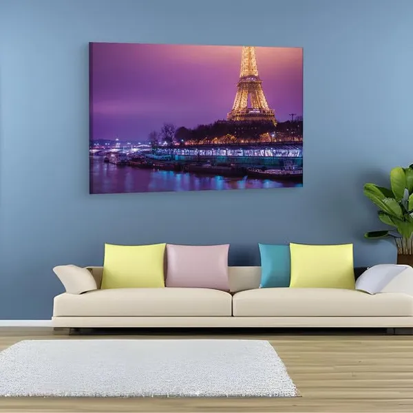 Multicolor_Eiffel_Tower,_Wooden_Framed_Canvas_Paintings_|_For_Home_Decor_|_Bedroom,_Living_Room,Wall_Decoration_|_Wall_Art_Painting,_Ct0574,_Size_16_X_24_In
