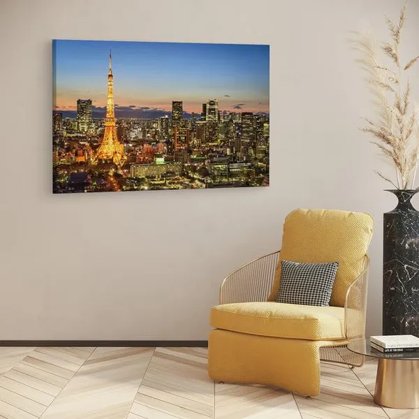 Multicolor_Tokyo_Tower,_Wooden_Framed_Canvas_Paintings_|_For_Home_Decor_|_Bedroom,_Living_Room,Wall_Decoration_|_Wall_Art_Painting,_Ct0575,_Size_16_X_24_In