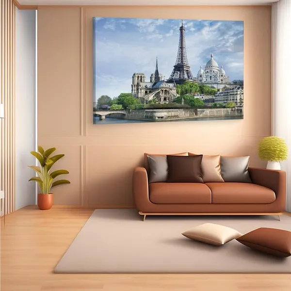 Multicolor_Eiffel_Tower,_Wooden_Framed_Canvas_Paintings_|_For_Home_Decor_|_Bedroom,_Living_Room,Wall_Decoration_|_Wall_Art_Painting,_Ct0576,_Size_16_X_24_In