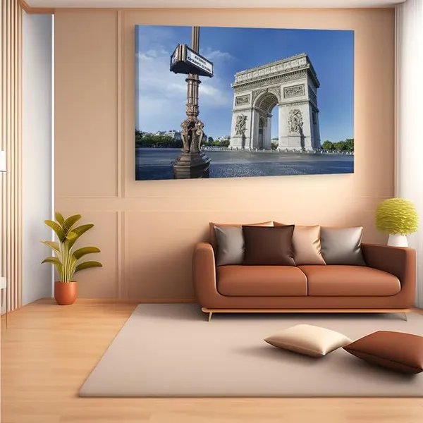 Multicolor_Arc_De_Triomphe,_Wooden_Framed_Canvas_Paintings_|_For_Home_Decor_|_Bedroom,_Living_Room,Wall_Decoration_|_Wall_Art_Painting,_Ct0580,_Size_16_X_24_In