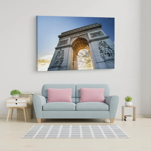 Multicolor_Arc_De_Triomphe,_Wooden_Framed_Canvas_Paitings_|_For_Home_Decor_|_Bedroom,_Living_Room,Wall_Decoration_|_Wall_Art_Painting,_Ct0581,_Size_16_X_24_In