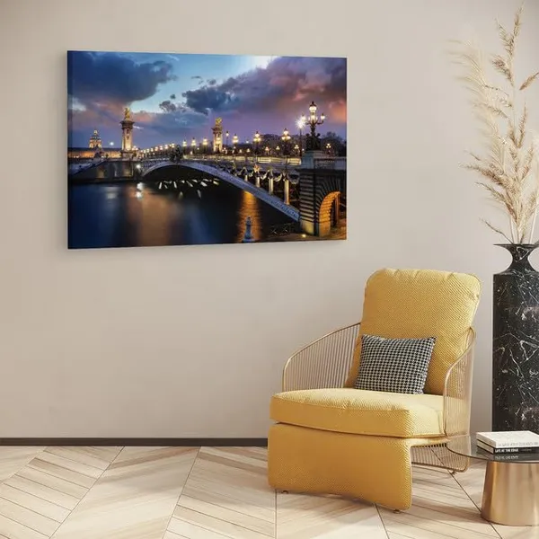 Multicolor_Pont_Alexandre,_Wooden_Framed_Canvas_Paintings_|_For_Home_Decor_|_Bedroom,_Living_Room,Wall_Decoration_|_Wall_Art_Painting,_Ct0584,_Size_16_X_24_In