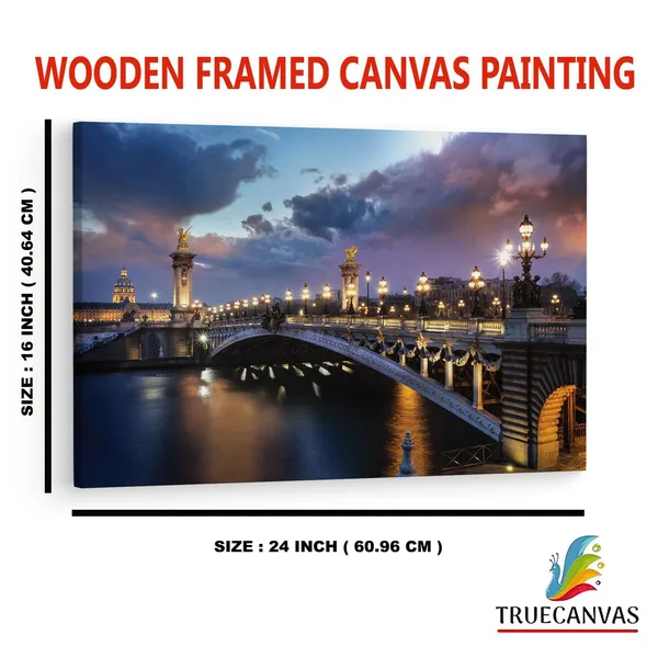 Multicolor_Pont_Alexandre,_Wooden_Framed_Canvas_Paintings_|_For_Home_Decor_|_Bedroom,_Living_Room,Wall_Decoration_|_Wall_Art_Painting,_Ct0584,_Size_16_X_24_In