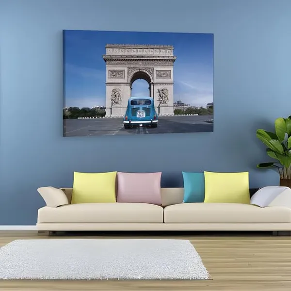Multicolor_Arc_De_Triomphe,_Wooden_Framed_Canvas_Paintings_|_For_Home_Decor_|_Bedroom,_Living_Room,Wall_Decoration_|_Wall_Art_Painting,_Ct0591,_Size_16_X_24_In