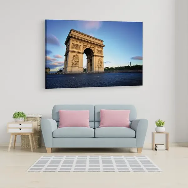 Multicolor_Arc_De_Triomphe,_Wooden_Framed_Canvas_Paitings_|_For_Home_Decor_|_Bedroom,_Living_Room,Wall_Decoration_|_Wall_Art_Painting,_Ct0595,_Size_16_X_24_In