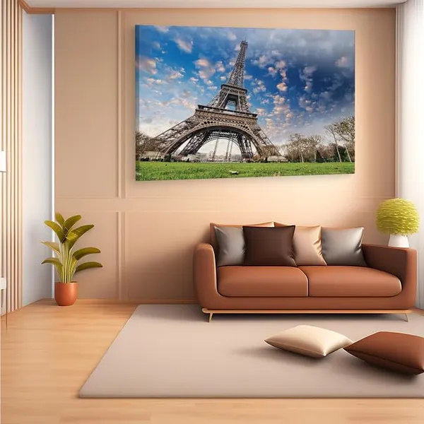 Multicolor_Eiffel_Tower,_Wooden_Framed_Canvas_Paintings_|_For_Home_Decor_|_Bedroom,_Living_Room,Wall_Decoration_|_Wall_Art_Painting,_Ct0598,_Size_16_X_24_In