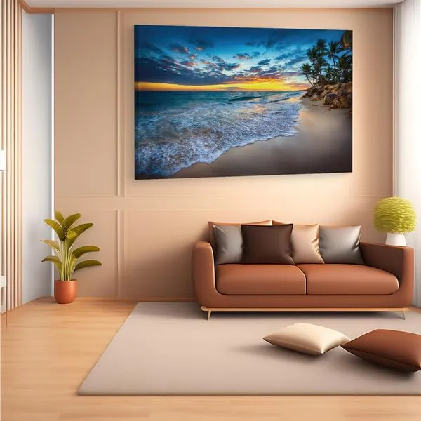 Multicolor_Punta_Cana_Beach_Windows_Spotlight,_Wooden_Framed_Canvas_Paintings_|_For_Home_Decor_|_Bedroom,_Living_Room,Wall_Decoration_|_Wall_Art_Painting,_Ct0600,_Size_16_X_24_In