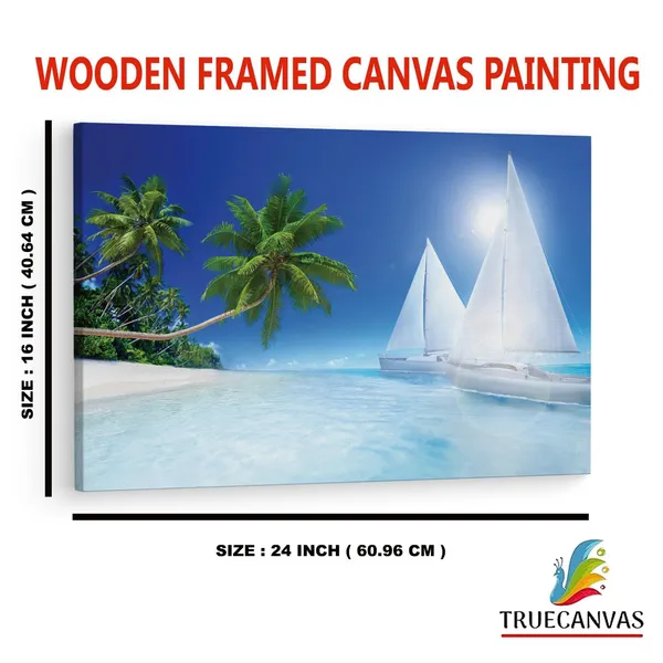 Multicolor_Summer_Tropical_Beach_Paradise,_Wooden_Framed_Canvas_Paintings_|_For_Home_Decor_|_Bedroom,_Living_Room,Wall_Decoration_|_Wall_Art_Painting,_Ct0602,_Size_16_X_24_In