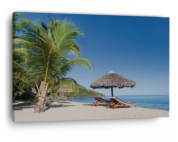 Multicolor_Maldives_Beach_Lounge,_Wooden_Framed_Canvas_Paintings_|_For_Home_Decor_|_Bedroom,_Living_Room,Wall_Decoration_|_Wall_Art_Painting,_Ct0603,_Size_16_X_24_In