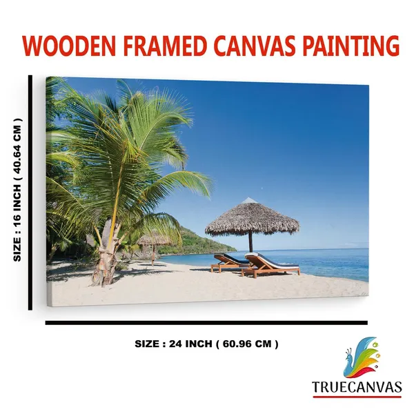 Multicolor_Maldives_Beach_Lounge,_Wooden_Framed_Canvas_Paintings_|_For_Home_Decor_|_Bedroom,_Living_Room,Wall_Decoration_|_Wall_Art_Painting,_Ct0603,_Size_16_X_24_In