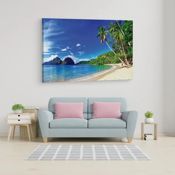 Multicolor_Beautiful_Tropical_Scenery_El_Nido,_Wooden_Framed_Canvas_Paintings_|_For_Home_Decor_|_Bedroom,_Living_Room,Wall_Decoration_|_Wall_Art_Painting,_Ct0604,_Size_16_X_24_In