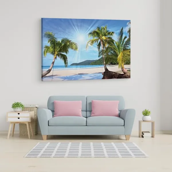 Multicolor_Hainan,_The_Tropical_China_Island,_Wooden_Framed_Canvas_Paintings_|_For_Home_Decor_|_Bedroom,_Living_Room,Wall_Decoration_|_Wall_Art_Painting,_Ct0606,_Size_16_X_24_In