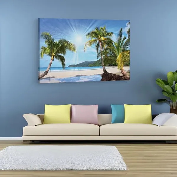 Multicolor_Hainan,_The_Tropical_China_Island,_Wooden_Framed_Canvas_Paintings_|_For_Home_Decor_|_Bedroom,_Living_Room,Wall_Decoration_|_Wall_Art_Painting,_Ct0606,_Size_16_X_24_In