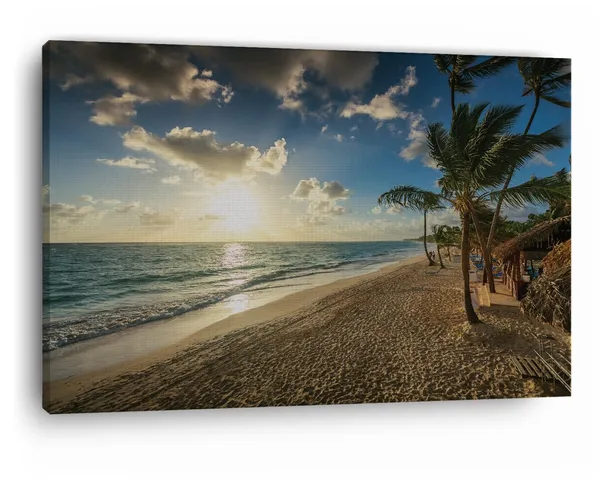 Multicolor_Beautiful_Caribbean_Vacation_Beach,_Wooden_Framed_Canvas_Paintings_|_For_Home_Decor_|_Bedroom,_Living_Room,Wall_Decoration_|_Wall_Art_Painting,_Ct0608,_Size_16_X_24_In