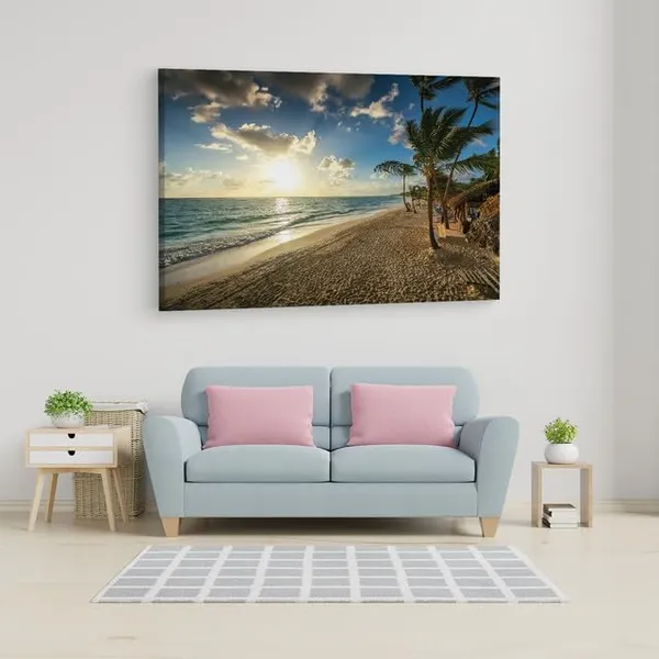 Multicolor_Beautiful_Caribbean_Vacation_Beach,_Wooden_Framed_Canvas_Paintings_|_For_Home_Decor_|_Bedroom,_Living_Room,Wall_Decoration_|_Wall_Art_Painting,_Ct0608,_Size_16_X_24_In