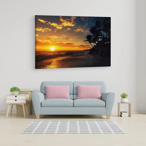 Multicolor_Punta_Cana_Beach_Sunrise,_Wooden_Framed_Canvas_Paintings_|_For_Home_Decor_|_Bedroom,_Living_Room,Wall_Decoration_|_Wall_Art_Painting,_Ct0609,_Size_16_X_24_In