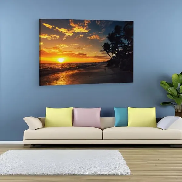 Multicolor_Punta_Cana_Beach_Sunrise,_Wooden_Framed_Canvas_Paintings_|_For_Home_Decor_|_Bedroom,_Living_Room,Wall_Decoration_|_Wall_Art_Painting,_Ct0609,_Size_16_X_24_In