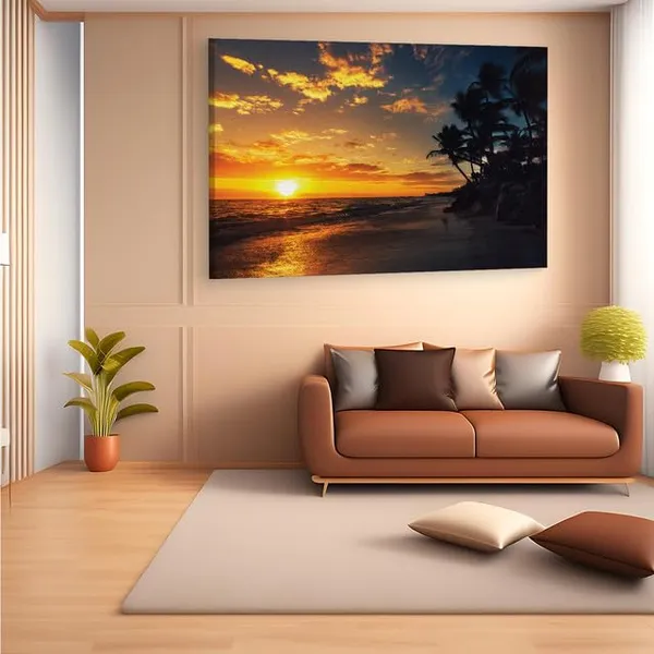 Multicolor_Punta_Cana_Beach_Sunrise,_Wooden_Framed_Canvas_Paintings_|_For_Home_Decor_|_Bedroom,_Living_Room,Wall_Decoration_|_Wall_Art_Painting,_Ct0609,_Size_16_X_24_In