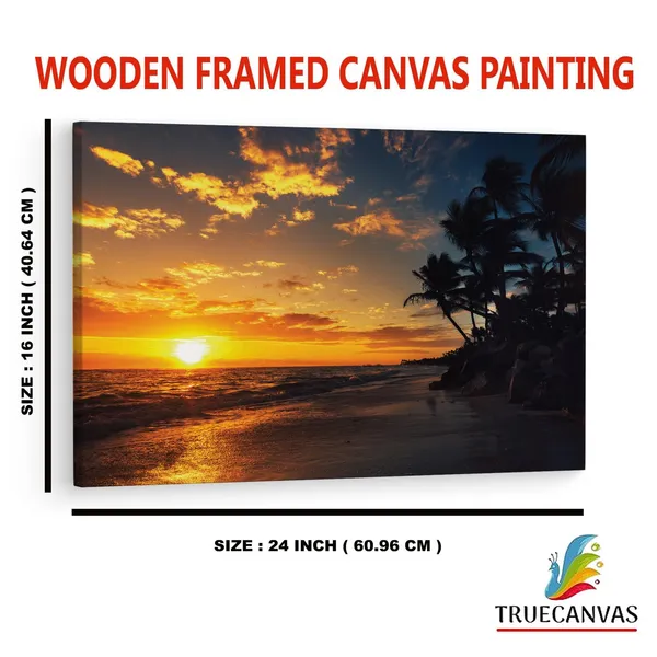Multicolor_Punta_Cana_Beach_Sunrise,_Wooden_Framed_Canvas_Paintings_|_For_Home_Decor_|_Bedroom,_Living_Room,Wall_Decoration_|_Wall_Art_Painting,_Ct0609,_Size_16_X_24_In
