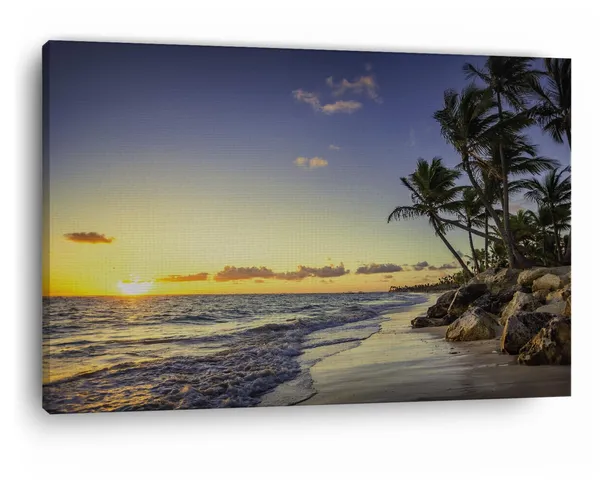 Multicolor_Punta_Cana_Beach_Sunrise,_Wooden_Framed_Canvas_Paintings_|_For_Home_Decor_|_Bedroom,_Living_Room,Wall_Decoration_|_Wall_Art_Painting,_Ct0610,_Size_16_X_24_In