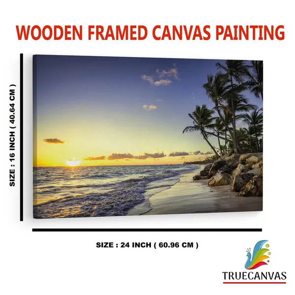 Multicolor_Punta_Cana_Beach_Sunrise,_Wooden_Framed_Canvas_Paintings_|_For_Home_Decor_|_Bedroom,_Living_Room,Wall_Decoration_|_Wall_Art_Painting,_Ct0610,_Size_16_X_24_In