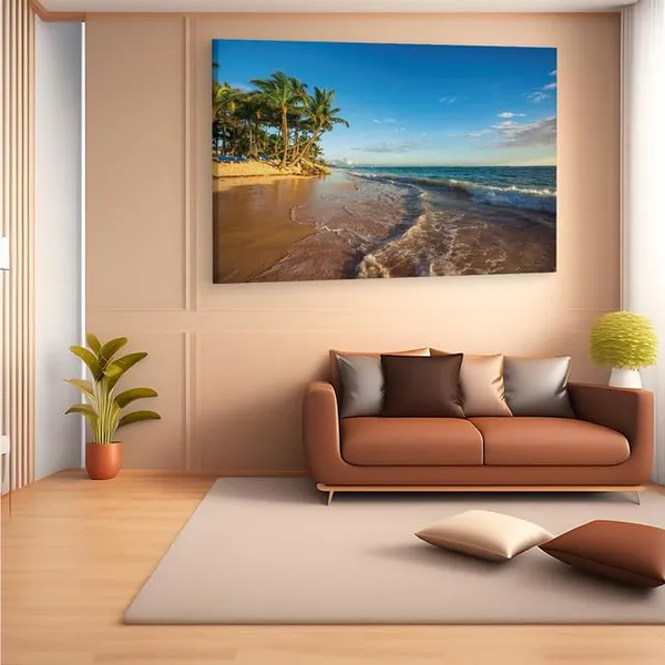Multicolor_Paradise_Tropical_Island_Beach,_Wooden_Framed_Canvas_Paintings_|_For_Home_Decor_|_Bedroom,_Living_Room,Wall_Decoration_|_Wall_Art_Painting,_Ct0616,_Size_16_X_24_In