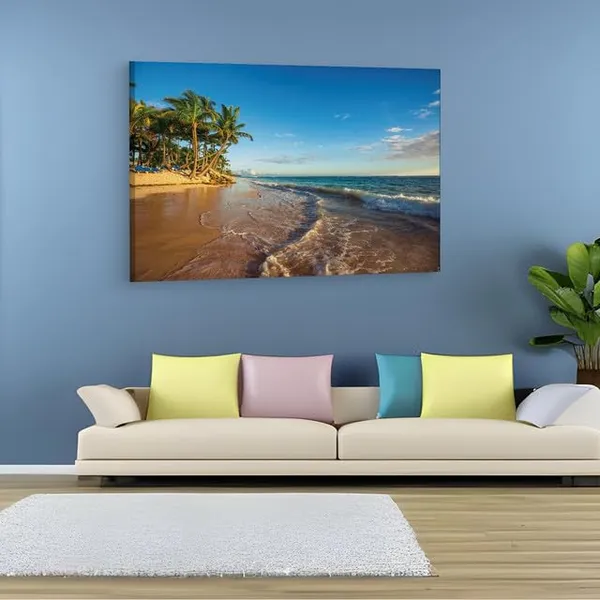 Multicolor_Paradise_Tropical_Island_Beach,_Wooden_Framed_Canvas_Paintings_|_For_Home_Decor_|_Bedroom,_Living_Room,Wall_Decoration_|_Wall_Art_Painting,_Ct0616,_Size_16_X_24_In